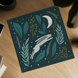 Sweet Dreams Bunny V by Becky Thorns. Shown as a detailed flat fine art print, highlighting archival giclee quality. Available as an archival giclee rolled canvas, fine art paper, or poster print. SKU 53013a.