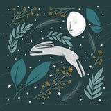 Sweet Dreams Bunny VI by Becky Thorns. SKU 53014a. Archival Giclee Fine art print for wall decor.