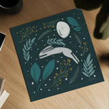 Sweet Dreams Bunny VI by Becky Thorns. Shown as a detailed flat fine art print, highlighting archival giclee quality. Available as an archival giclee rolled canvas, fine art paper, or poster print. SKU 53014a.