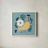 Sweet Easter I by Becky Thorns. Shown in a crisp white glass frame for a clean and minimalist style. Available as an archival giclee rolled canvas, fine art paper, or poster print. SKU 70581a.