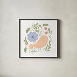 Sweet Easter I White by Becky Thorns. Shown in a sleek black glass frame for a contemporary gallery look. Available as an archival giclee rolled canvas, fine art paper, or poster print. SKU 104569a.
