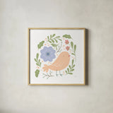 Sweet Easter I White by Becky Thorns. Shown in a natural wood glass frame for a timeless modern aesthetic. Available as an archival giclee rolled canvas, fine art paper, or poster print. SKU 104569a.
