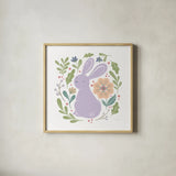Sweet Easter II White by Becky Thorns. Shown in a natural wood glass frame for a timeless modern aesthetic. Available as an archival giclee rolled canvas, fine art paper, or poster print. SKU 104570a.