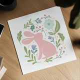 Sweet Easter III White by Becky Thorns. Shown as a detailed flat fine art print, highlighting archival giclee quality. Available as an archival giclee rolled canvas, fine art paper, or poster print. SKU 104571a.