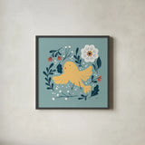 Sweet Easter IV by Becky Thorns. Shown in a sleek black glass frame for a contemporary gallery look. Available as an archival giclee rolled canvas, fine art paper, or poster print. SKU 70584a.