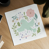 Sweet Easter IV White by Becky Thorns. Shown as a detailed flat fine art print, highlighting archival giclee quality. Available as an archival giclee rolled canvas, fine art paper, or poster print. SKU 104572a.