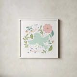 Sweet Easter IV White by Becky Thorns. Shown in a crisp white glass frame for a clean and minimalist style. Available as an archival giclee rolled canvas, fine art paper, or poster print. SKU 104572a.