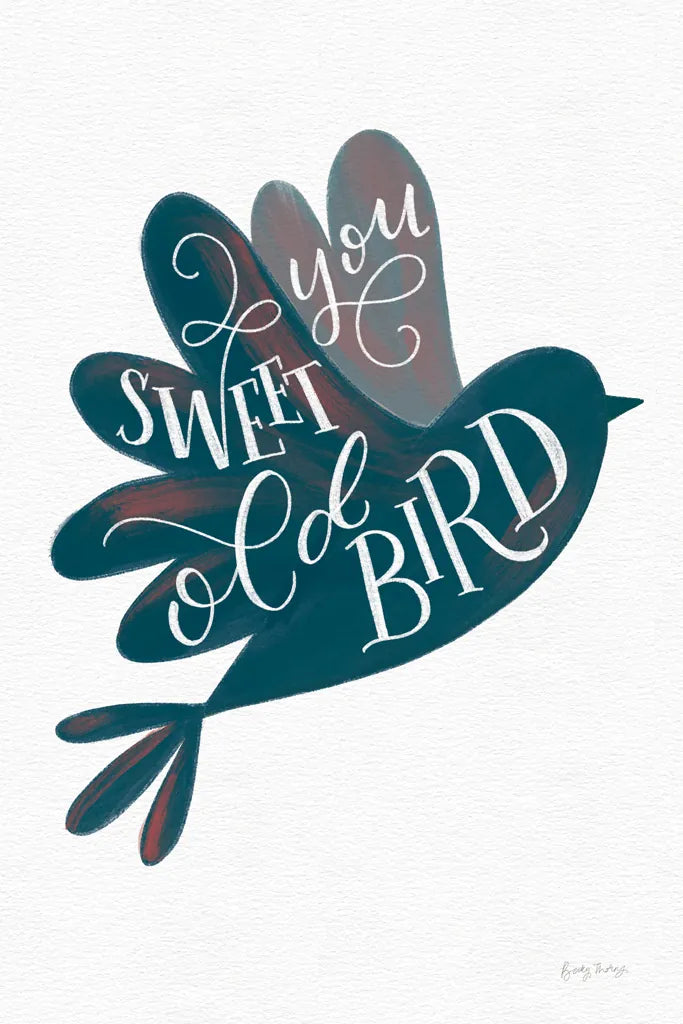Sweet Old Bird by Becky Thorns. SKU 61412h. Archival Giclee Fine art print for wall decor.