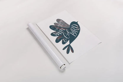 Sweet Old Bird by Becky Thorns. shown as a rolled paper print. Available as archival giclee rolled canvas, fine art paper, or poster print. SKU 61412h.