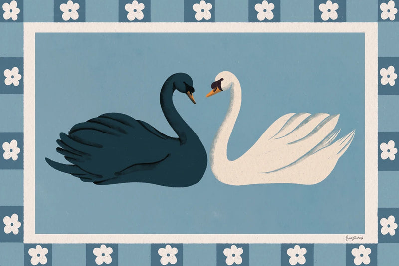 Sweet Swan Couple II by Becky Thorns