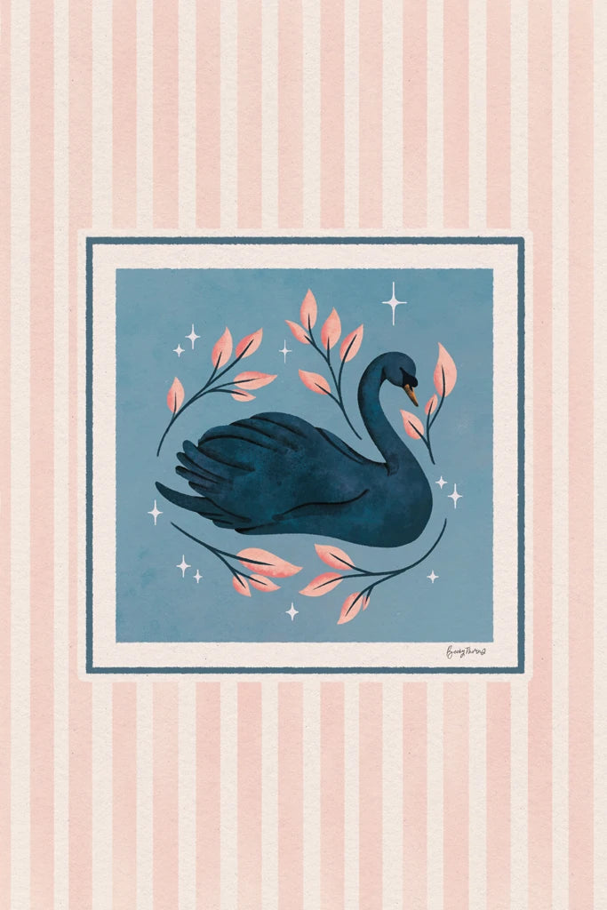 Sweet Swan Floral I by Becky Thorns