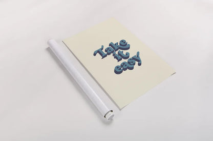 Take it Easy by Becky Thorns. shown as a rolled paper print. Available as archival giclee rolled canvas, fine art paper, or poster print. SKU 65172h.