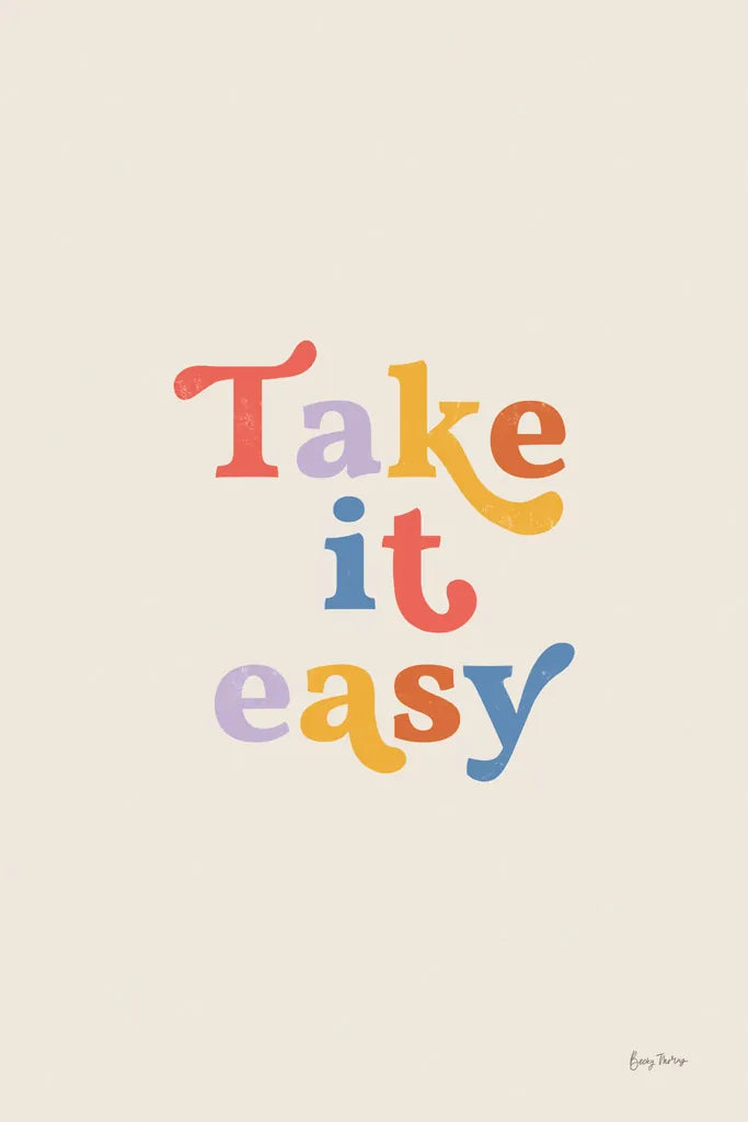 Take it Easy Bright by Becky Thorns. SKU 70940h. Archival Giclee Fine art print for wall decor.