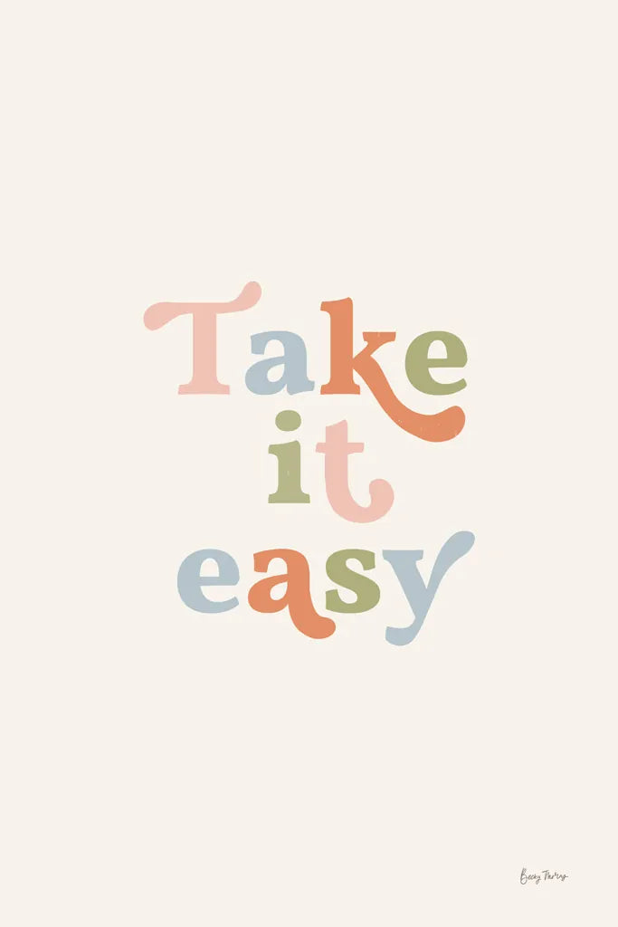 Take it Easy Pastel by Becky Thorns. SKU 67068h. Archival Giclee Fine art print for wall decor.