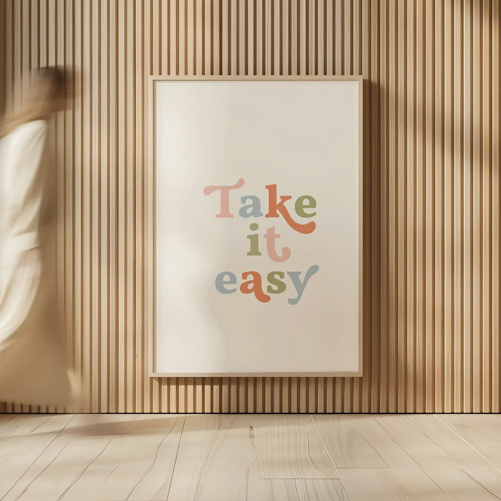 Take it Easy Pastel by Becky Thorns. shown as over sized large wall art. Available as an archival giclee rolled canvas, fine art paper, or poster print. SKU 67068h.
