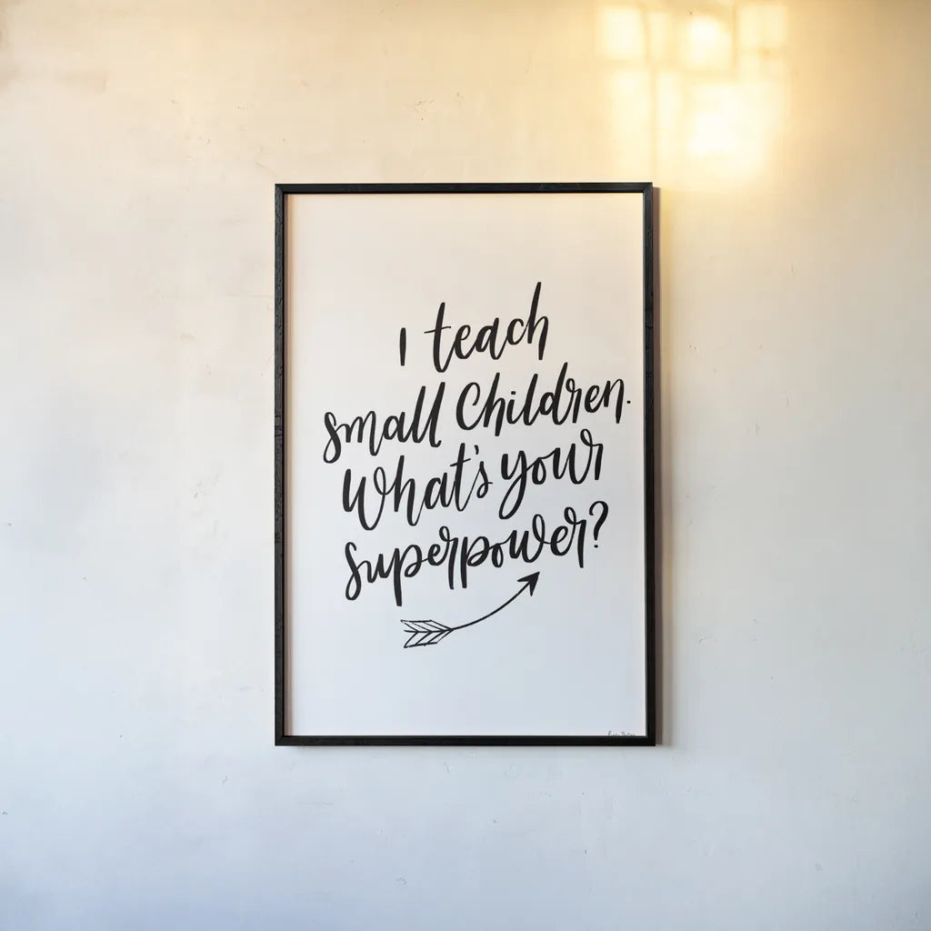 Teachers I by Becky Thorns. shown as a paper print in a black flame. Available as a archival giclee rolled canvas, fine art paper, or poster print. SKU 59200h.