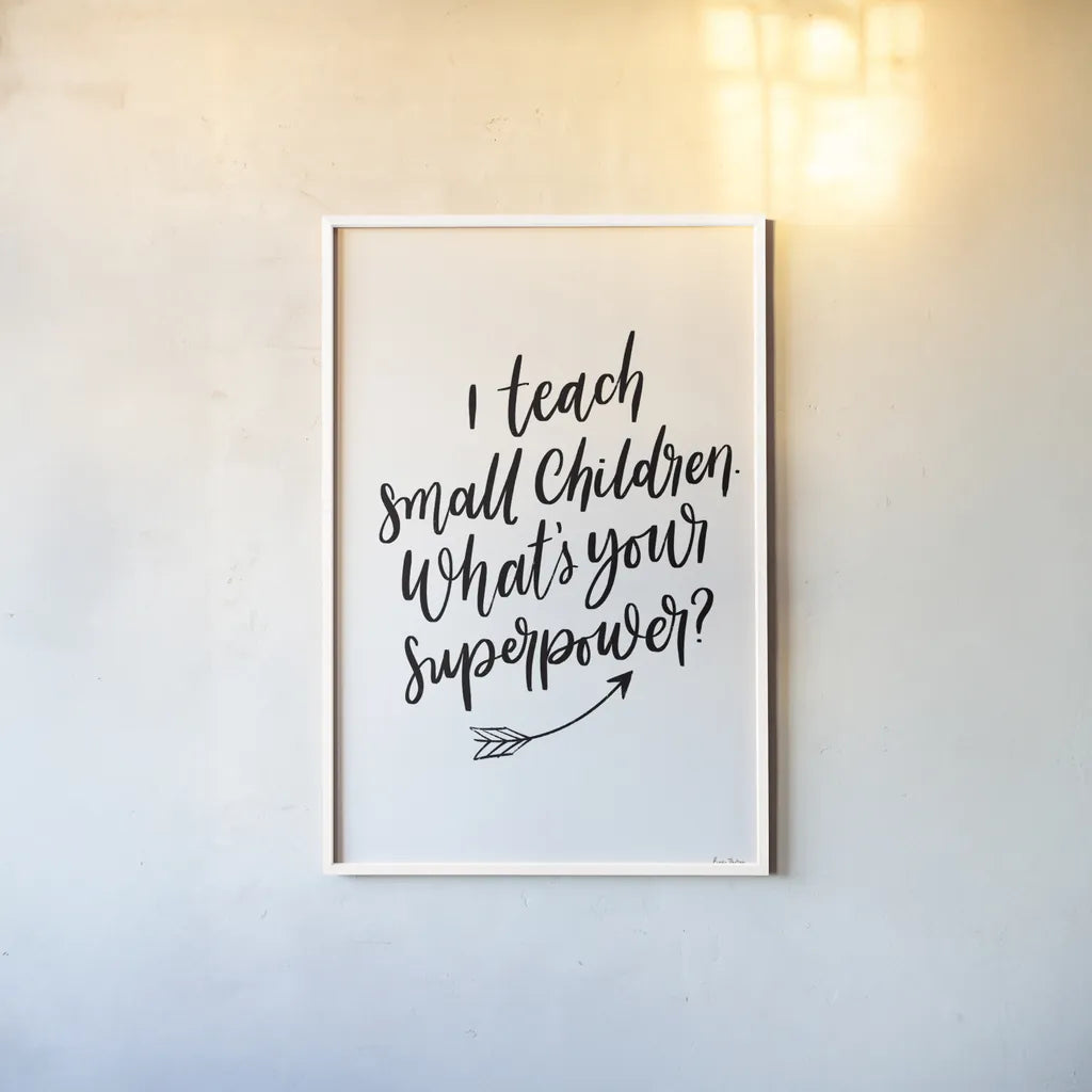 Teachers I by Becky Thorns. shown as a paper print in a white frame. Available as a archival giclee rolled canvas, fine art paper, or poster print. SKU 59200h.