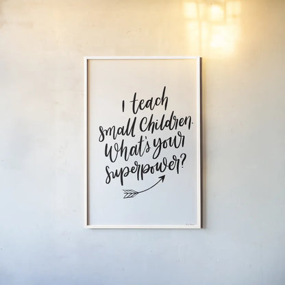 Teachers I by Becky Thorns. shown as a paper print in a white frame. Available as a archival giclee rolled canvas, fine art paper, or poster print. SKU 59200h.