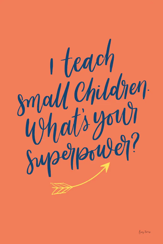 Teachers I Orange by Becky Thorns. SKU 59204h. Archival Giclee Fine art print for wall decor.