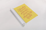 Teachers II Yellow by Becky Thorns. shown as a rolled paper print. Available as archival giclee rolled canvas, fine art paper, or poster print. SKU 59205h.