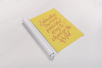 Teachers II Yellow by Becky Thorns. shown as a rolled paper print. Available as archival giclee rolled canvas, fine art paper, or poster print. SKU 59205h.