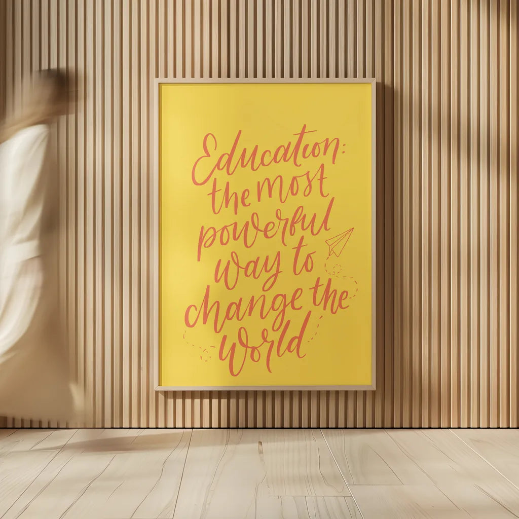 Teachers II Yellow by Becky Thorns. shown as over sized large wall art. Available as an archival giclee rolled canvas, fine art paper, or poster print. SKU 59205h.