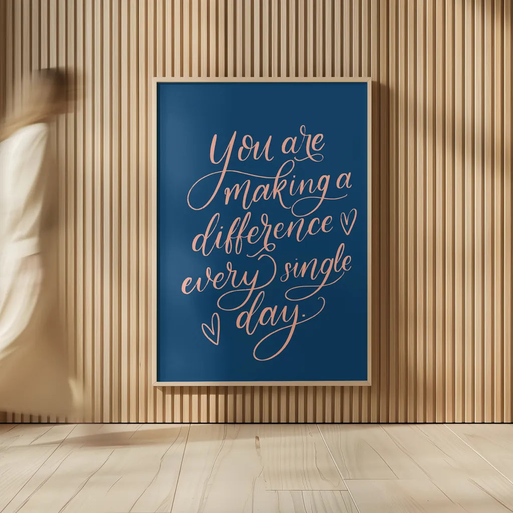 Teachers III Blue by Becky Thorns. shown as over sized large wall art. Available as an archival giclee rolled canvas, fine art paper, or poster print. SKU 59206h.