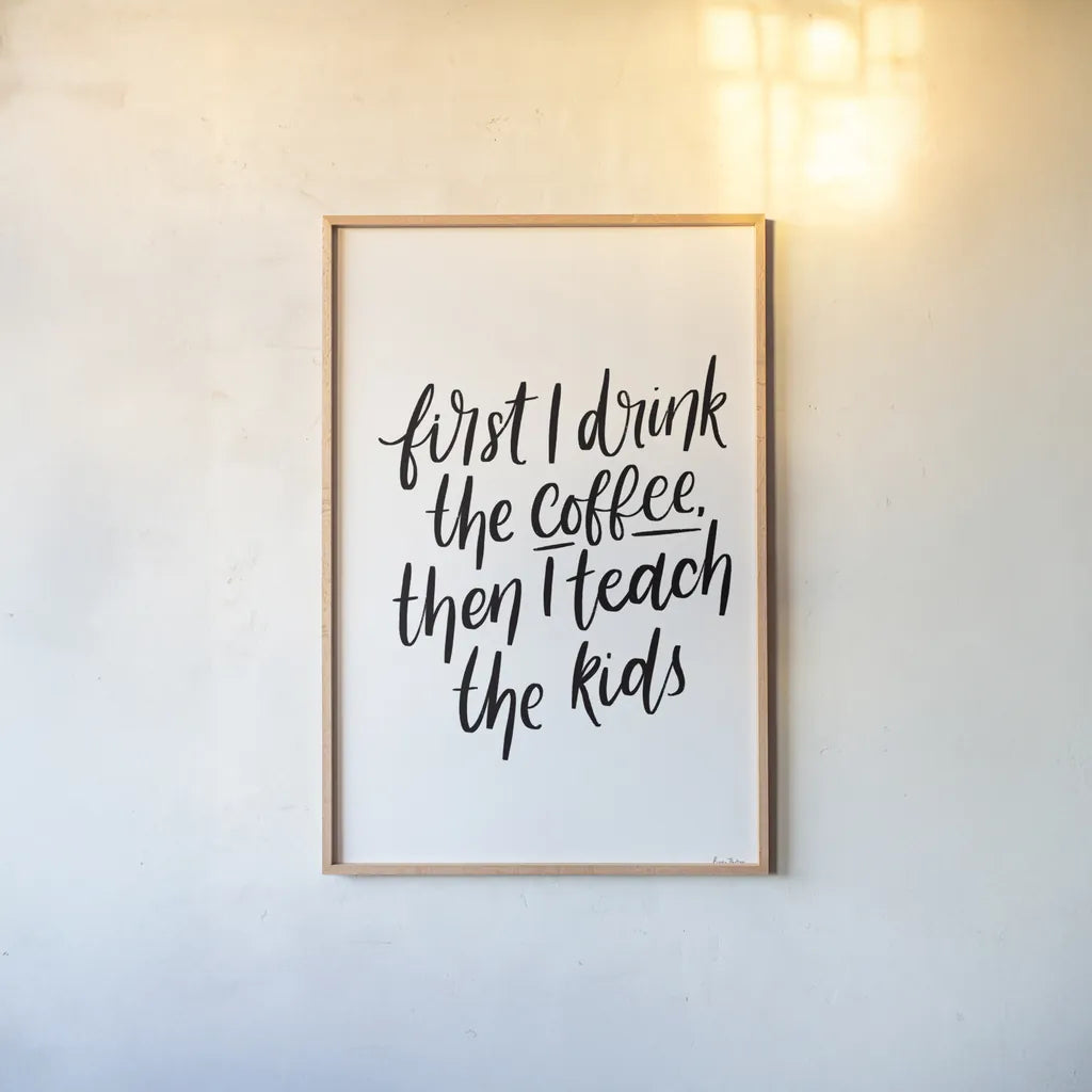 Teachers IV by Becky Thorns. shown as a paper print in a natural frame. Available as a archival giclee rolled canvas, fine art paper, or poster print. SKU 59203h.