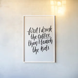 Teachers IV by Becky Thorns. shown as a paper print in a white frame. Available as a archival giclee rolled canvas, fine art paper, or poster print. SKU 59203h.