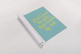 Teachers IV Aqua by Becky Thorns. shown as a rolled paper print. Available as archival giclee rolled canvas, fine art paper, or poster print. SKU 59207h.