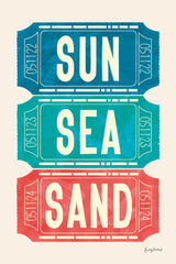 Ticket Stubs Beach by Becky Thorns. SKU 94144h. Archival Giclee Fine art print for wall decor.