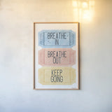 Ticket Stubs Inspiration by Becky Thorns. shown as a paper print in a natural frame. Available as a archival giclee rolled canvas, fine art paper, or poster print. SKU 94143h.