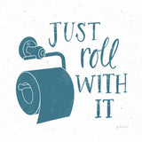 Turkish Tile Bathroom Puns V by Becky Thorns. SKU 58435a. Archival Giclee Fine art print for wall decor.