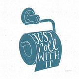 Turkish Tile Bathroom Puns VI by Becky Thorns. SKU 58436a. Archival Giclee Fine art print for wall decor.