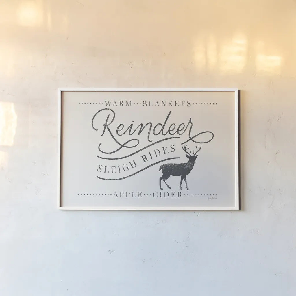 Vintage Christmas III by Becky Thorns. shown as a paper print in a white frame. Available as a archival giclee rolled canvas, fine art paper, or poster print. SKU 60043i.