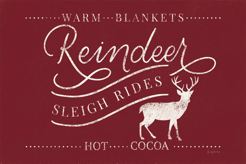 Vintage Christmas III Red Hot Cocoa by Becky Thorns. SKU 63172i. Archival Giclee Fine art print for wall decor.