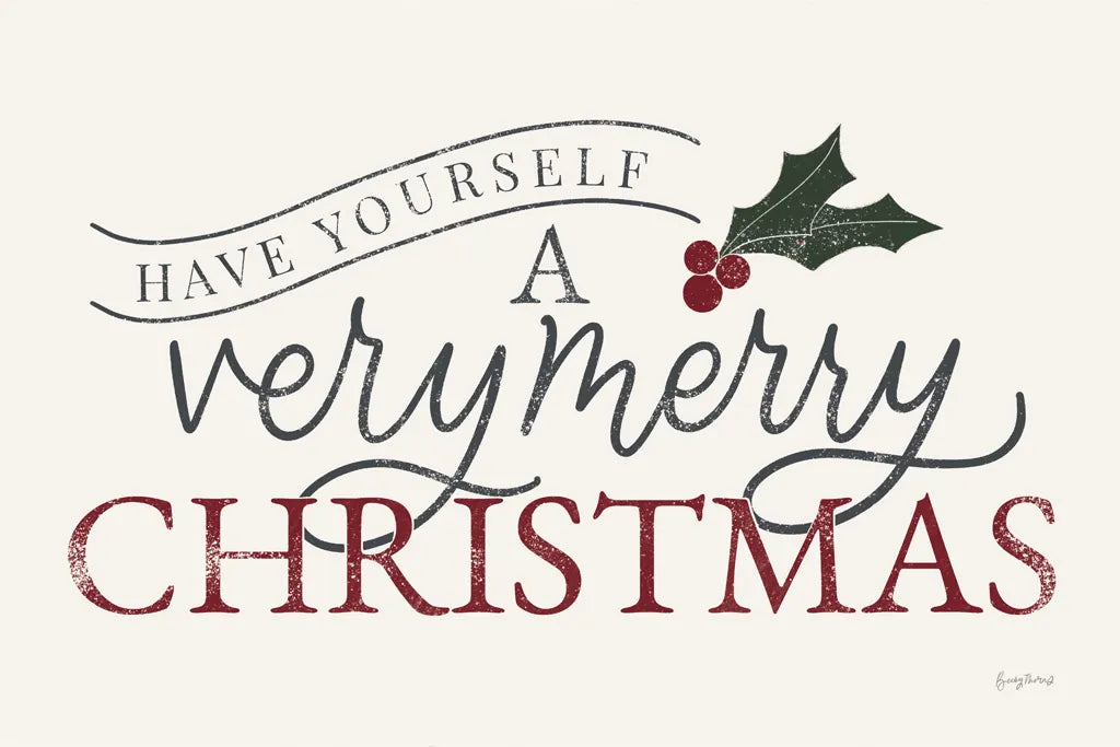 Vintage Christmas IV by Becky Thorns. SKU 60044i. Archival Giclee Fine art print for wall decor.