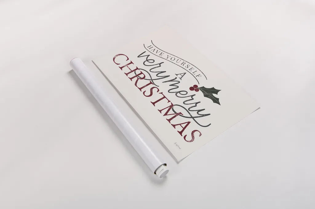 Vintage Christmas IV by Becky Thorns. shown as a rolled paper print. Available as archival giclee rolled canvas, fine art paper, or poster print. SKU 60044i.