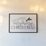Vintage Christmas IV by Becky Thorns. shown as a paper print in a black flame. Available as a archival giclee rolled canvas, fine art paper, or poster print. SKU 60044i.
