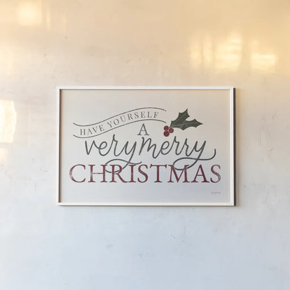 Vintage Christmas IV by Becky Thorns. shown as a paper print in a white frame. Available as a archival giclee rolled canvas, fine art paper, or poster print. SKU 60044i.