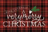 Vintage Christmas IV Plaid by Becky Thorns. SKU 73343i. Archival Giclee Fine art print for wall decor.