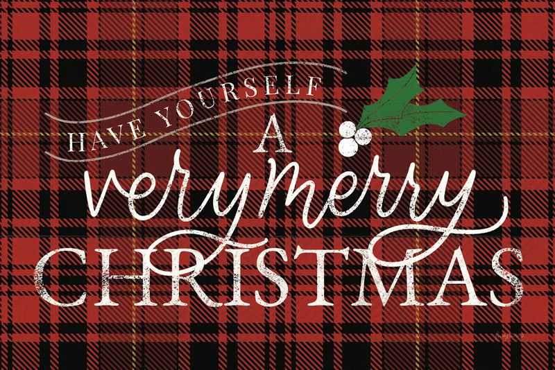 Vintage Christmas IV Plaid by Becky Thorns. SKU 73343i. Archival Giclee Fine art print for wall decor.