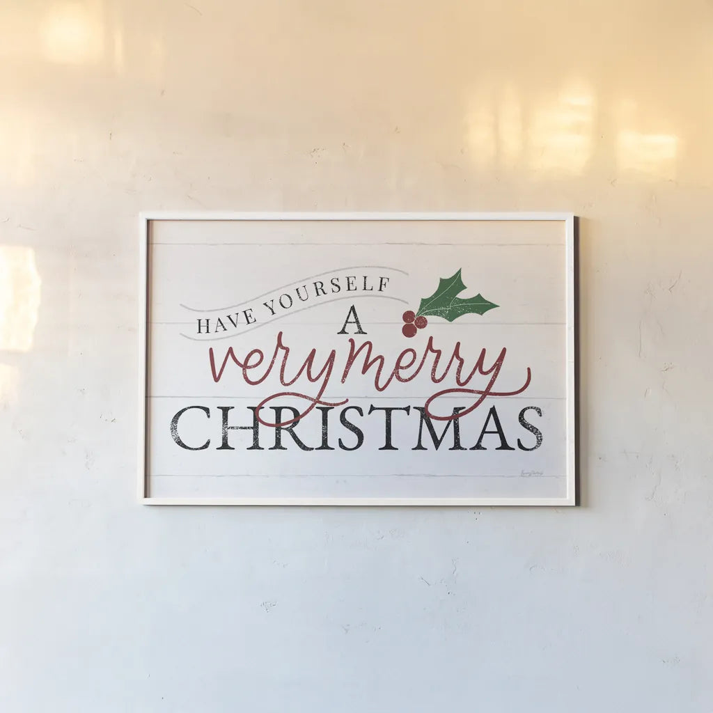 Vintage Christmas IV RG by Becky Thorns. shown as a paper print in a white frame. Available as a archival giclee rolled canvas, fine art paper, or poster print. SKU 75713i.