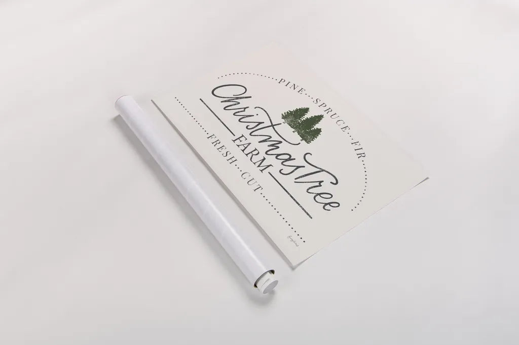 Vintage Christmas Sign I by Becky Thorns. shown as a rolled paper print. Available as archival giclee rolled canvas, fine art paper, or poster print. SKU 60018i.