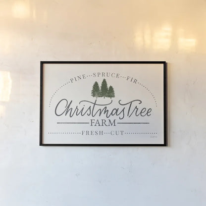 Vintage Christmas Sign I by Becky Thorns. shown as a paper print in a black flame. Available as a archival giclee rolled canvas, fine art paper, or poster print. SKU 60018i.