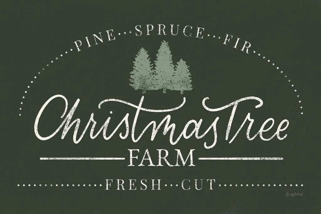 Vintage Christmas Sign I Green by Becky Thorns. SKU 60020i. Archival Giclee Fine art print for wall decor.