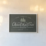 Vintage Christmas Sign I Green by Becky Thorns. shown as a paper print in a white frame. Available as a archival giclee rolled canvas, fine art paper, or poster print. SKU 60020i.
