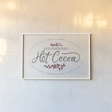Vintage Christmas Sign II by Becky Thorns. shown as a paper print in a white frame. Available as a archival giclee rolled canvas, fine art paper, or poster print. SKU 60019i.