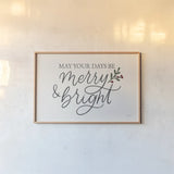 Vintage Christmas V by Becky Thorns. shown as a paper print in a natural frame. Available as a archival giclee rolled canvas, fine art paper, or poster print. SKU 60045i.