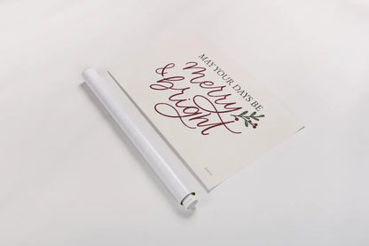 Vintage Christmas V Red by Becky Thorns. shown as a rolled paper print. Available as archival giclee rolled canvas, fine art paper, or poster print. SKU 60048i.